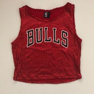 Chicago Bulls Sequined Crop Top